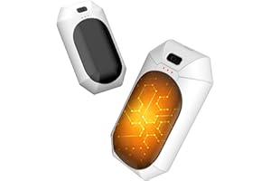 ALLJIA 2 Pack Hand Warmers Rechargeable - Reusable Pocket USB Handwarmers 3 Levels Heat Up to 130℉ Heater Release 6-12hrs Warmth for Winter Skiing Hiking Golfing, Stocking Fillers for Men Women