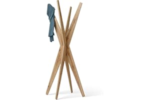MOBILI FIVER, Perchero de pie Emma, color Madera rústica, Made In Italy