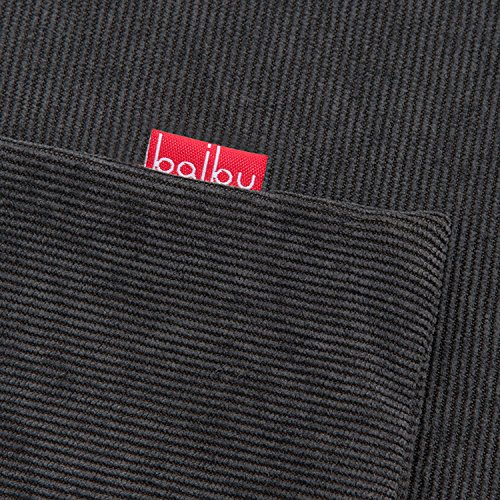 Baibu Einfach Dekorativ Sofa Kissenbezug Kissenhülle mit verdecktem Reißverschluss aus Kord in 10 modernen Farben und 6 Größen 80x80cm Dunkelgrau - 2