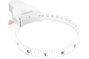REIDEA Body Measuring Tape, Retractable push Button, Accurate body measurements, Easy to carry and versatile, Tracking weight loss, Tailoring, Handcrafts, Clothes(White)