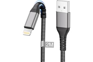 LEMSEN Cavo iPhone 2 Metri, Cavo Lightning 2M Certificato Apple MFi, Cavetto iPhone Cavo Ricarica iPhone Filo Caricatore iPhone Cavo USB Lightning per iPhone 14 13 12 11 Pro Max/Mini/XS/XR/8/7/6 Plus/SE,iPad