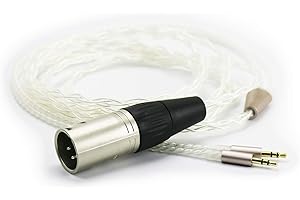 Ablet HiFi-Kabel mit 4-poligem XLR-Stecker auf 2,5-mm-Stecker, kompatibel mit Hifiman HE400S, HE-400I, HE560, HE1000 Kopfh枚rer, versilbertes -Audio-Upgrade-Kabel
