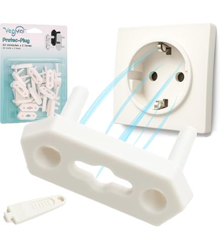 Copri Presa Di Sicurezza Per Bambini - 50 Tappi Protettivi Per Prese Elettriche Standard USA - Protezione Antifulmine Per Casa - Facili Da Inserire E Rimuovere