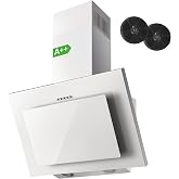 TopStrong Class A++ Cooker Hood 60 cm White with Carbon Filter, Outdoor Evacuation &amp; Internal Recirculation, Low Consumption,