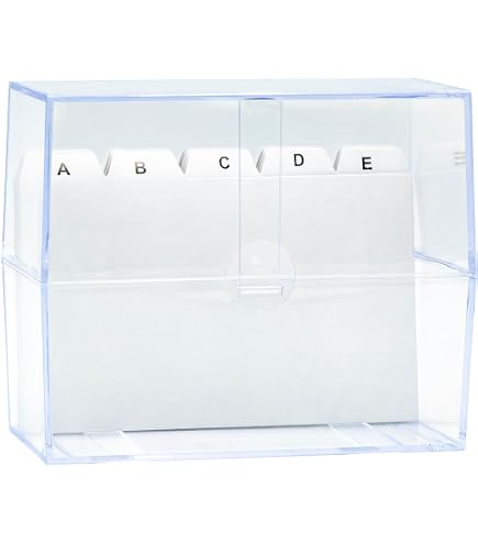 Boîte à Fiches Portative Exacompta Noire - 200 Fiches A5 Format Classer 100x228x170mm