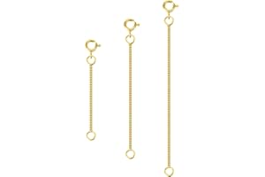 ALEXCRAFT Necklace Extender 925 Sterling Silver Chain Extenders for Necklaces Anklet Bracelet Extension