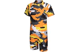 Aisyee Boys Swimming Costume Kids Short Sleeve Swimsuit Boys One Piece Swimwear Child Rash Guard Bathing Suit 3-16 Years