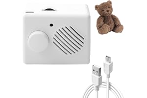 RAITWAHL Enregistreur Vocal Personnalisé pour Peluche, 360 Secondes d'Enregistrement, Idéal pour Jouets en Peluche, Poupées, Créations Personnalisées, Cadeau Unique pour Enfants, Facile à Utiliser