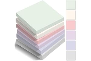 ‎BIROYAL BIROYAL Haftnotizen Klebezettel 420 Blätter, 6 Blöcke Sticky Notes Pastell, 76 mm x 76 mm Klebezettel bunt, Haftnotizen lustig, Notizzettel Klebend zum Markieren & Hervorheben