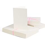 Set di 100 biglietti pieghevoli formato DIN A6, 105 x 148 mm + 100 buste, multicolore