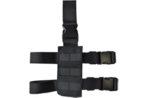 HOUSON Cinghia tattica da coscia, cinturino in nylon, passanti, borsa tattica fondina da coscia, gancio militare, fibbia laterale rapido