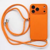 Coverzone iPhone 17 Pro Max ile Uyumlu &Ouml;zel &Uuml;retim Ayarlanabilir İpli Boyun Askılı Silikon Kılıf Kadife İ&ccedil; Yapılı Viper Boyun