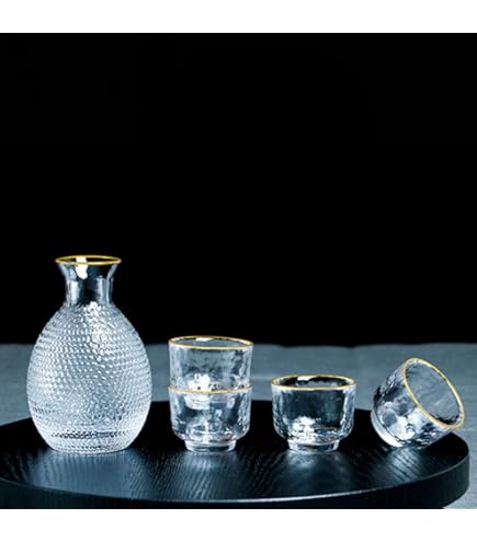 ZEALMAX Set mit 5 klassischen Wein-Sets aus Keramik, eleganter Haushaltsgebrauch, Sake-Becher für Zuhause, Restaurant