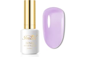 Imtiti Smalto Semipermanente Unghie Trasparente, 15ml Viola Chiaro Trasparente Smalti Semipermanenti Per Unghie UV Led Soak Off Smalto Gel Unghie UV Trasparente Gel Nail Polish Manicure