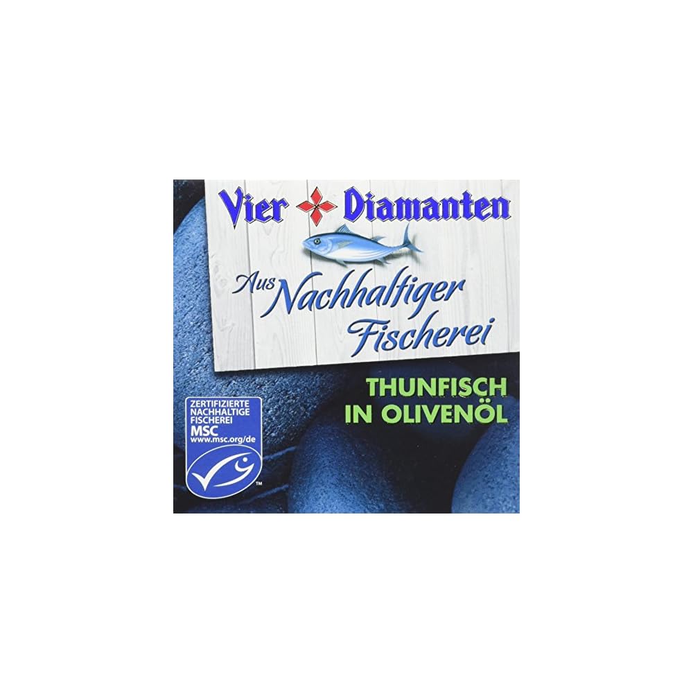 Vier Diamanten Thunfisch Filets Olivenl Msc 160 G 8er Pack 8 X 160 G