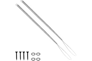 DIYCUT 2 Piezas Muelle Puerta Automáticas, Cierrapuertas Ajustables 38cm Cierre Puerta Resortes con 4 Tornillos para Puertas Interiores y Exteriores, Puerta de Madera y Valla