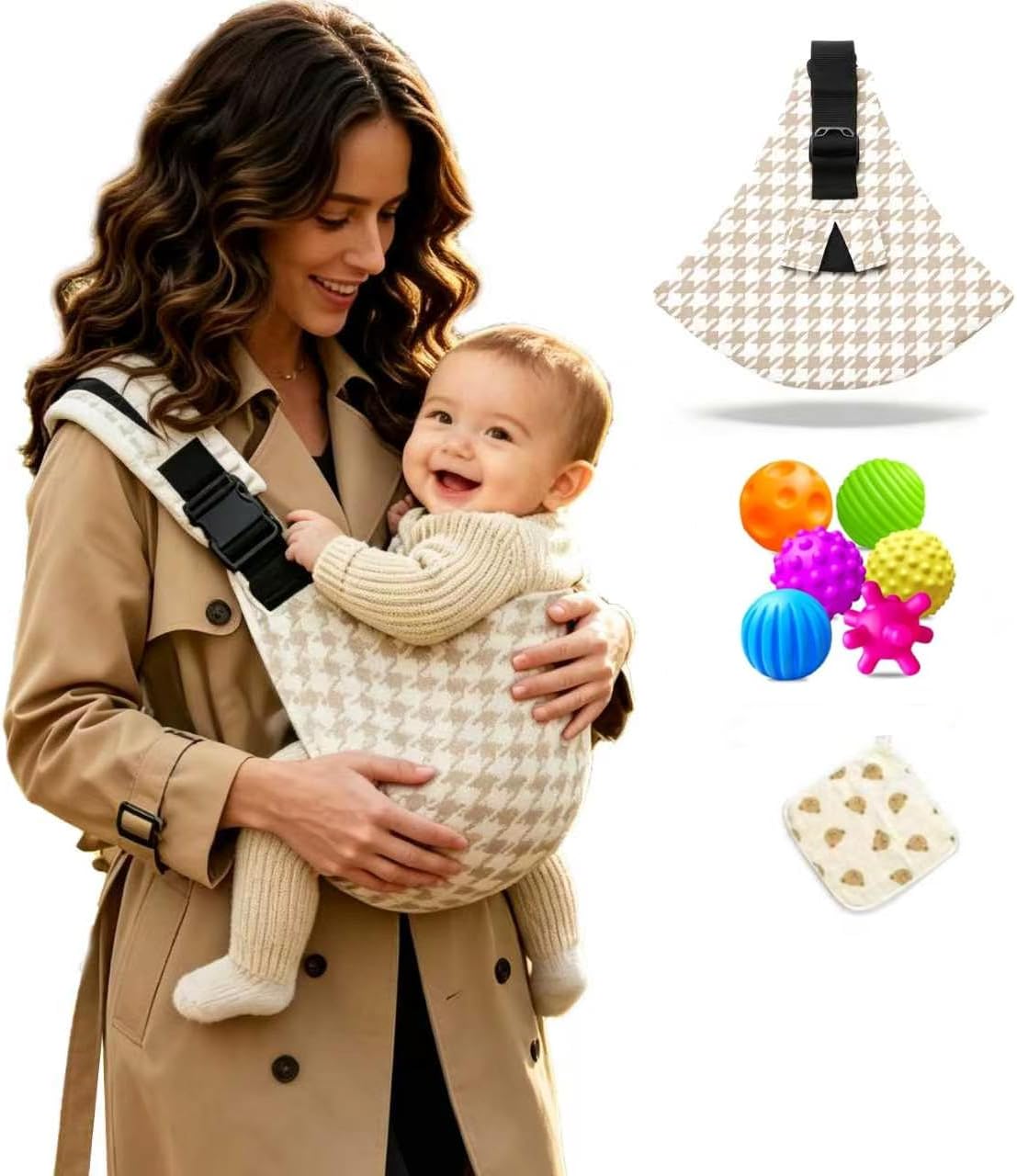 Baby Sling Carrier | Adjustable Front & Back, Adjustable Sling Easy Toddler Carrier Comfortable Baby Wrap Carrier Baby Carrier Wrap for Newborn Up to 6M-3 Years