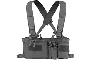 Huenco Gilet tactique d'assaut tactique 500D Molle Multicam avec plusieurs poches