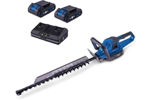 Scheppach Akku Heckenschere BC-HT720-X 20V Brushless Heckentrimmer | Schnittlänge 650mm | Schnittstärke 30mm | 20V-IXES-Serie | 2700 Schnitte/Min | mit 2X 2Ah Akku & 2,4A Doppelladegerät