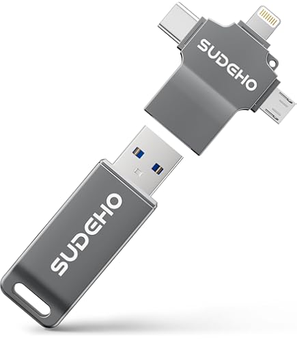 HoveeLuty Mini-flashdrive, waterdichte metalen 64 GB USB-C flashdrive voor gegevensopslag