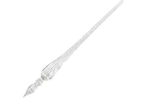 molshine penna per calligrafia in cristallo fatta a mano in vetro penna per immersione artista donna uomo scrittura pittura decorazione regalo(Trasparente)