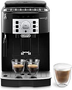 De'Longhi Magnifica S ECAM 22.110.B, Kaffeevollautomat mit Milchaufsch&auml;umd&uuml;se, EXKLUSIV BEI AMAZON, Direktwahltasten f&uuml;r Espresso und Kaffee, 2-Tassen-Funktion, 1,8 Liter Wassertank, schwarz/silber