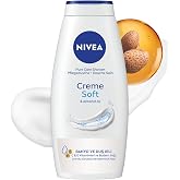 NIVEA Creme Soft Kremsi Dokunuş Banyo Ve Duş Jeli 750 ml, V&uuml;cut Nemlendirici, Badem Yağı, P&uuml;r&uuml;zs&uuml;z Cilt