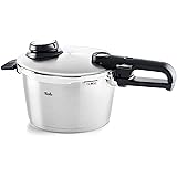 Fissler Vitavit Premium Pentola a pressione in acciaio inox 4.5 L, 22 cm, 4 livelli di cottura, incluso inserto, adatta a for