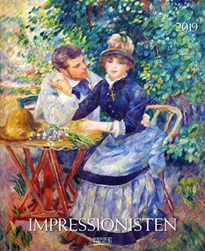 Impressionisten 206019 2019: Kunstkalender mit Werken aus dem Impressionismus. Wandkalender mit Meisterwerken der Epoche. Format: 36 x 44 cm, Foliendeckblatt