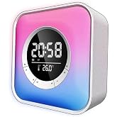 &Ccedil;eşithane P10 RGB LED Alarm Saat Bluetooth Hoparl&ouml;r, Gece Lambası, Kablosuz Şarj Destekli Dijital Masa Saati