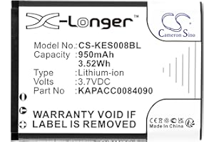 Techtek Batteries Compatible avec [KAP Else] ES-KAP-Ad VR, ESKAPAD remplace KAPACC0084090 FBA Noir