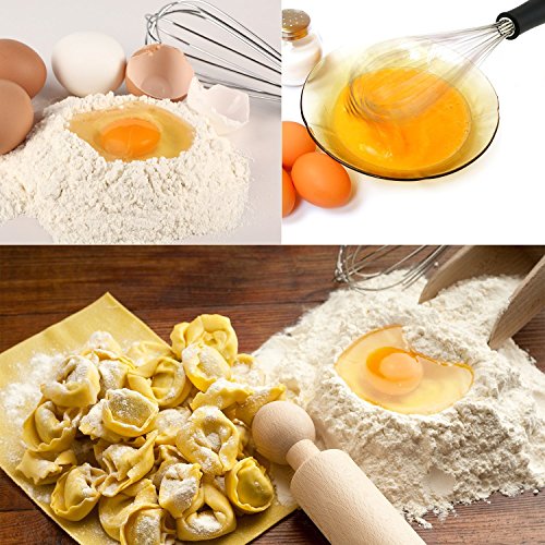 JUNGEN Schneebesen Set Ei- und Milchaufschäumer, Kochwerkzeug zum Mischen, Schlagen, Rühren, Küchenhelfer, Ballonschneebesen 1stk - 3