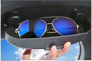 BIXUAN compatible avec Jeep Renegade BU 2015-2022 Support de lunettes de soleil Étui de rangement de voiture Organisateur de lunettes de rangement, Support de lunettes de protection en verre