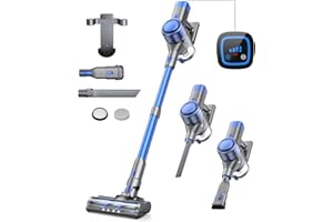 ‎BUTURE PRO Akku Staubsauger 450W/38000pa mit Wandmontierte Ladestation & Automodus & LED-Touchscreen,VC50 Staubsauger Kabellos bis zu 55 MIN Akkulaufzeit, Kabelloser Staubsauger Akku mit Anti-Tangle-Bodenbürste