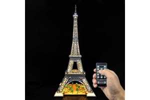 Hosdiy Jeu de Lumière - Télécommande Kit d'éclairage à LED Compatible avec Lego-Tour-Eiffel-10307 Modèle (Seul Lumière, sans Modèle) (RC Lumiere)