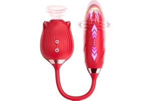 Tyst 2-i-1 Wellnessenhet för Kvinnor, Luftpulsteknik med Dynamisk Rörelse, 10 Justerbara Vibrationslägen, Mjuk Silikon, USB-U