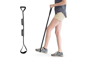 Kekoy 91cm Long Leg Lifter Strap Foot & Hand Grip, Mobility Lift Raiser Aids for Limited Mobility After Hip Replacement Getting in and Out of Bed, Car, and Wheelchair (91cm Black)
