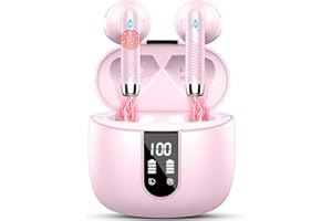 DRSAEC Ecouteurs Bluetooth sans Fil, Écouteurs Bluetooth 5.3 2024 Écouteurs sans Fil avec 4 ENC Réduction de Bruit Mic, IP7 Étanches Oreillette Bluetooth 48H Stéréo USB-C Casque Bluetooth pour Sport/Travail