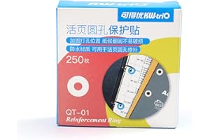 BESMRPG 250 Stück Lochverstärker Selbstklebend,Verstärkungsringe auf Rolle,Transparent Lochverstärkungsringe,Loch Ringlochverstärker,Beschriften Selbstklebende,Lochschutz Lochverstärkungsaufkleber Lose