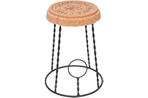 Biosughero - Sgabello Gabbietta, in sughero e metallo a forma di gabbietta champagne - Dimensioni: cm H45 Ø29 Ø35