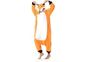 AKAAYUKO Damen Karneval Kostüm Pyjama Herren Weihnachten Halloween Jumpsuit Schlafanzug Tiere Onesie Overall Nachtwäsche Faschingskostüme