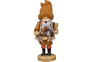 Kaladia Figurka wędzarniczka/figurka z drewna – figurka dymna ze sklepem na brzuchu – do świec kadzidłowych rozmiar M – rozmiar: ok. 14 cm