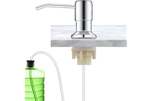 QHC SEHEN Soap Dispenser for Kitchen Sink Built-in Countertop ​with 47'' Silicone Extension Tube Connects Directly to Soap Bottle