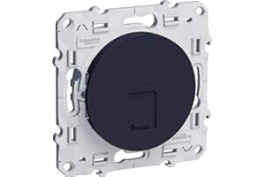 Schneider Electric - Odace, prise RJ45 Anth., grade 1 (téléphone + informatique) cat. 6 UTP, à vis - S540475