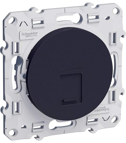 Lot Schneider Odace - Plaque Finition Noire + Support Anthracite 3 Postes 57mm - Neuf