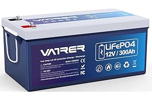 VATRER POWER Batteria Litio 12V 300Ah LiFePO4 Taglio a Bassa Temperatura, 200A BMS, 2560W Batteria Ricaricabile 5000+ Cicli Perfetta per RV, Camper, Off-grid, Sistema Solare, Alimentazione di Backup