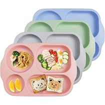 NOZVYCI Lot 4 Assiettes Plates Incassables 20 Cm – Camping, Micro-ondes, Lave-vaisselle, Couleurs Pastel (Orange, Rose, Jaune, Beige)