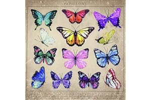 BYUP Colección de 20 servilletas de mariposas | animales | colección | decoración de mesa 33 x 33 cm