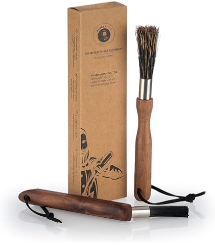 Set 4 Spazzole In Legno Per Pulizia Macchina Caffè – Macinacaffè, Espresso, Barista – Accessori Professionali