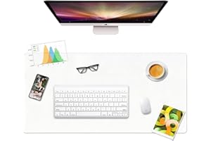 Diaryan Amazon Sous-main transparent de marque Amazon - 100 x 40 cm - Grand sous-main - Antidérapant - Imperméable - Bords ronds - Pour le bureau et la maison